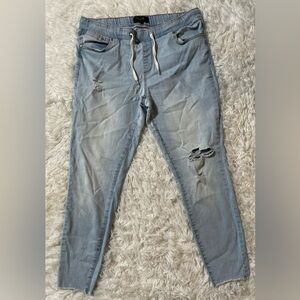 Rachel Roy Jeans Drawstring Distressed Skinny Pull On Jogger Pants Womens M 31